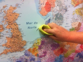 Geplastificeerde wandkaart groot formaat