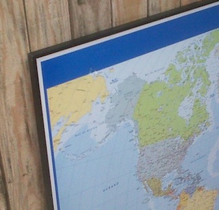 Kurk wandkaart met frame